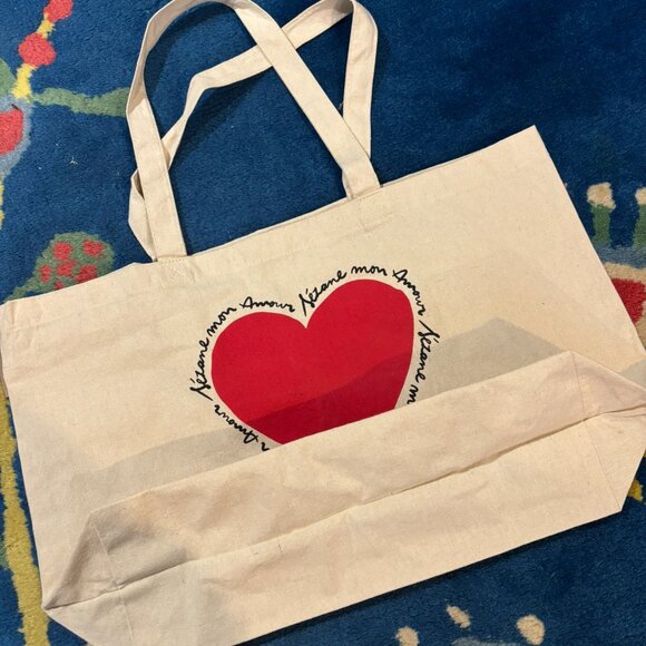 ❤️ SEZANE Heart Mon Amour Love Sezane Cotton Tote Bag - Picture 2 of 7